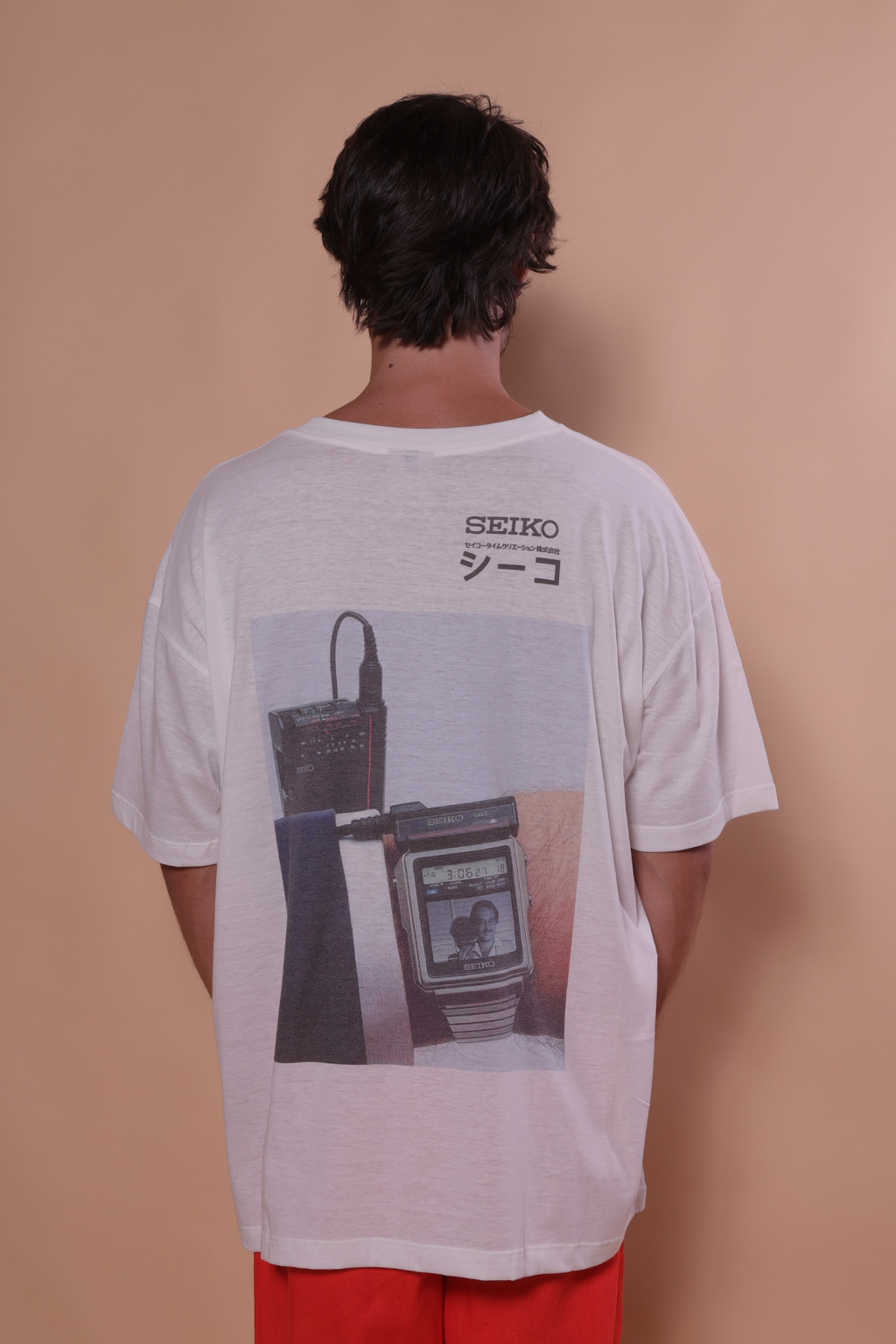Camiseta oversize estampada Seiko