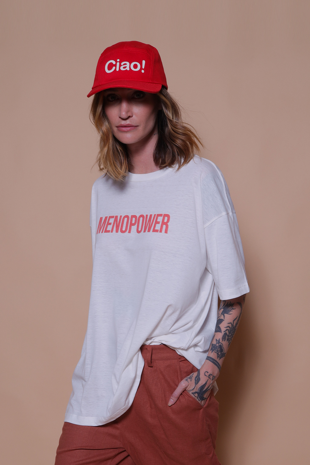 Camiseta oversize estampada Menopower