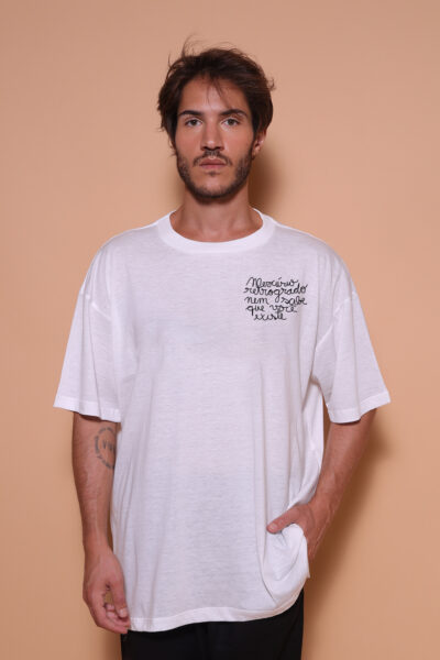 Camiseta oversize estampada Mercúrio Retrógrado