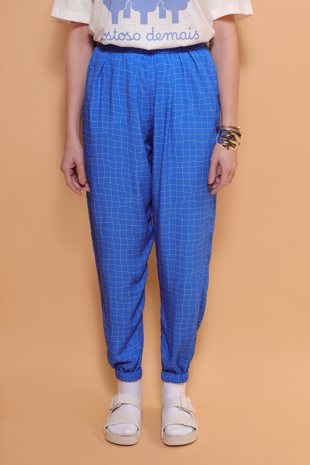 Calça jogger estampada Grade