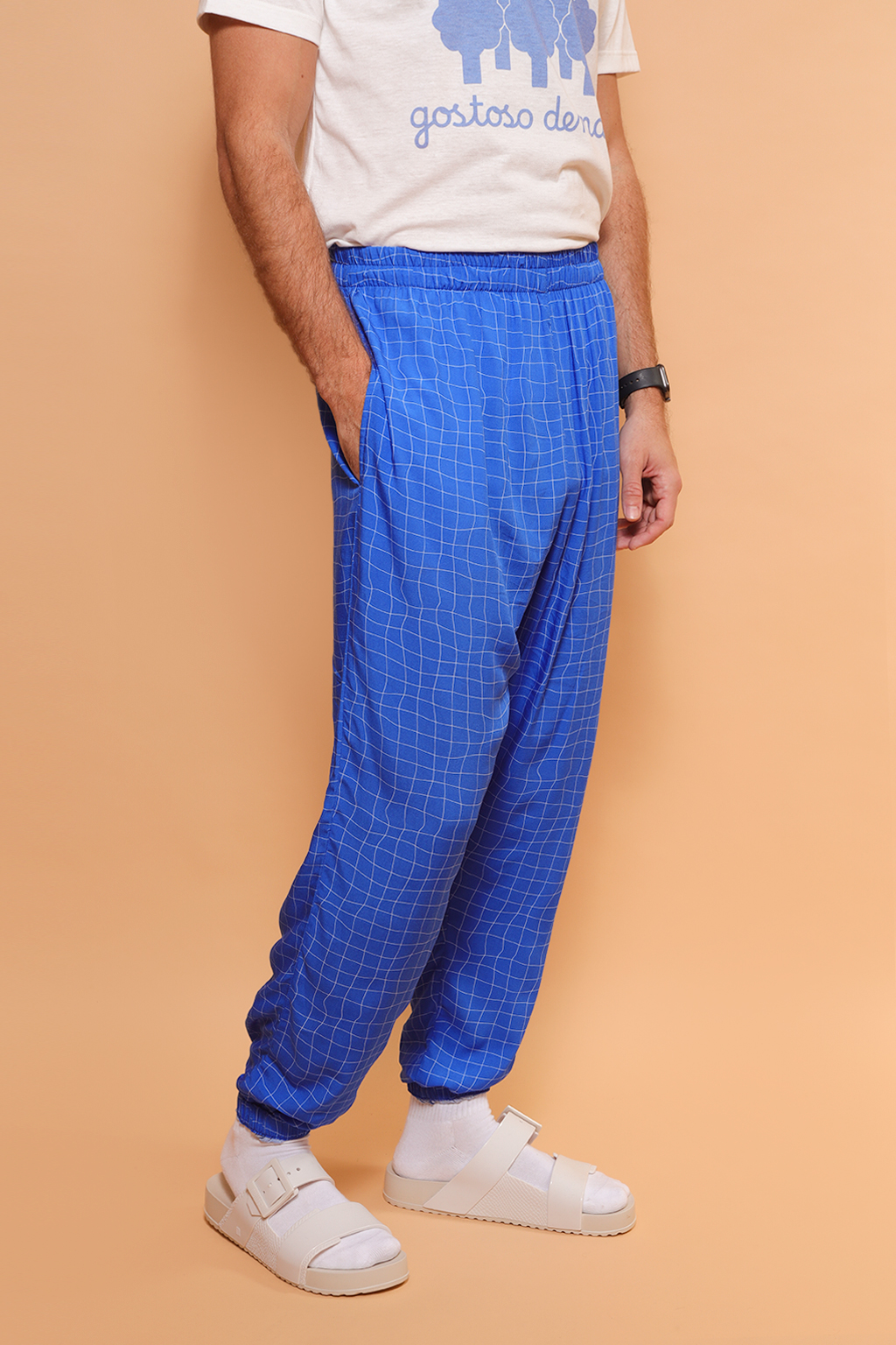 Calça jogger estampada Grade