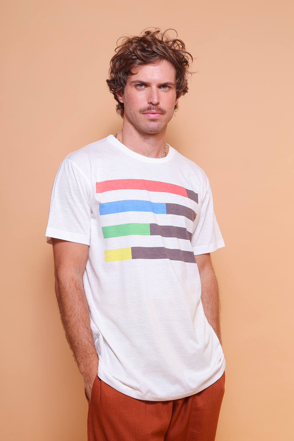 Camiseta estampada Barras Coloridas