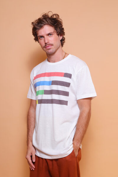 Camiseta estampada Barras Coloridas
