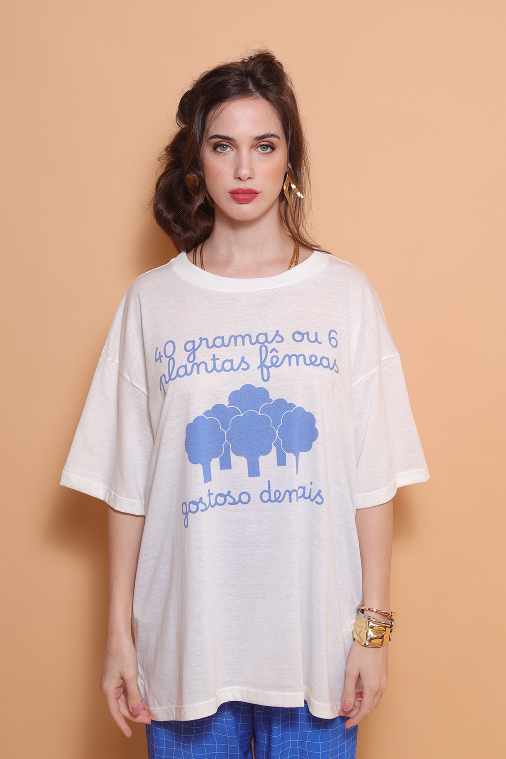 Camiseta oversize estampada 40 gramas
