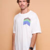 Camiseta oversize estampada Setas Coloridas