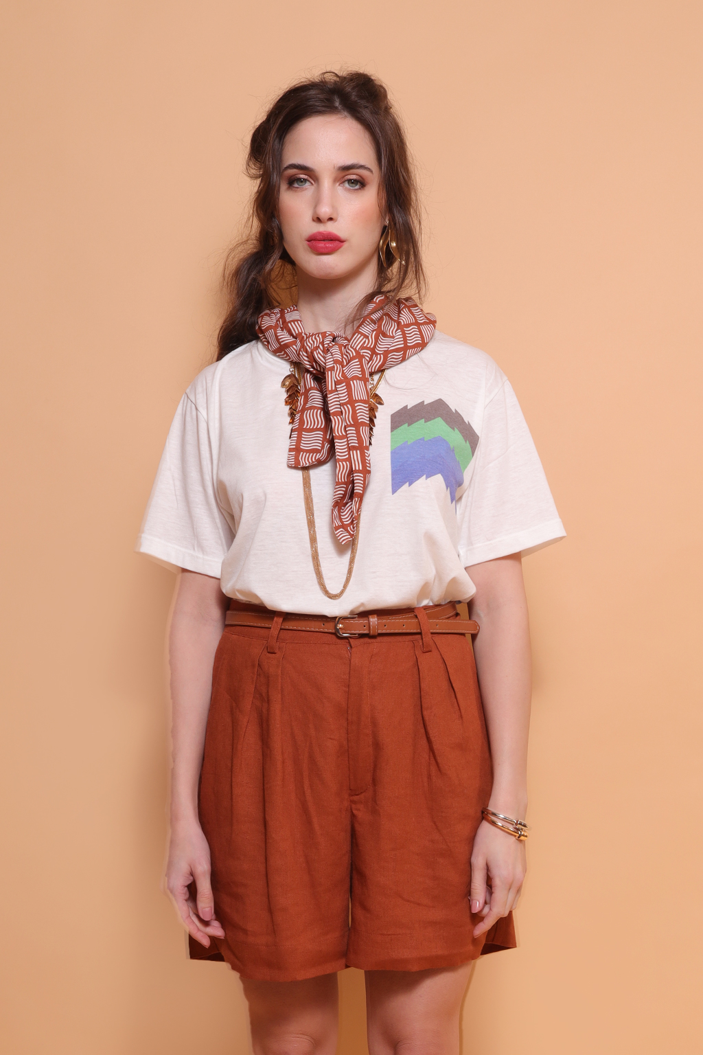 Camiseta estampada Setas Coloridas