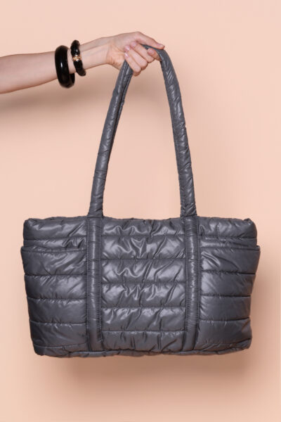 Bolsa AMP Puffer 2 Bolsos Cinza