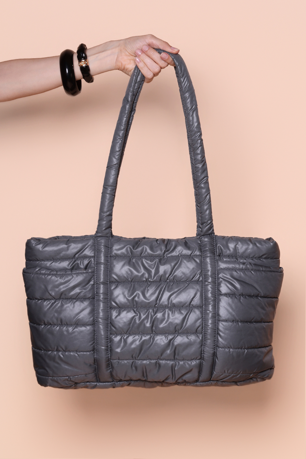 Bolsa AMP Puffer 2 Bolsos Cinza