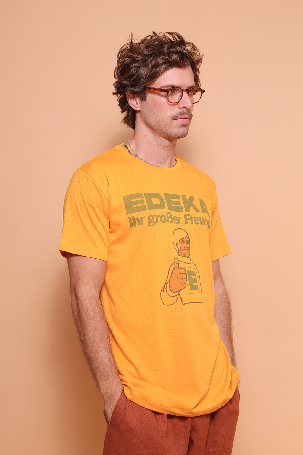 Camiseta amarela estampada Edeka