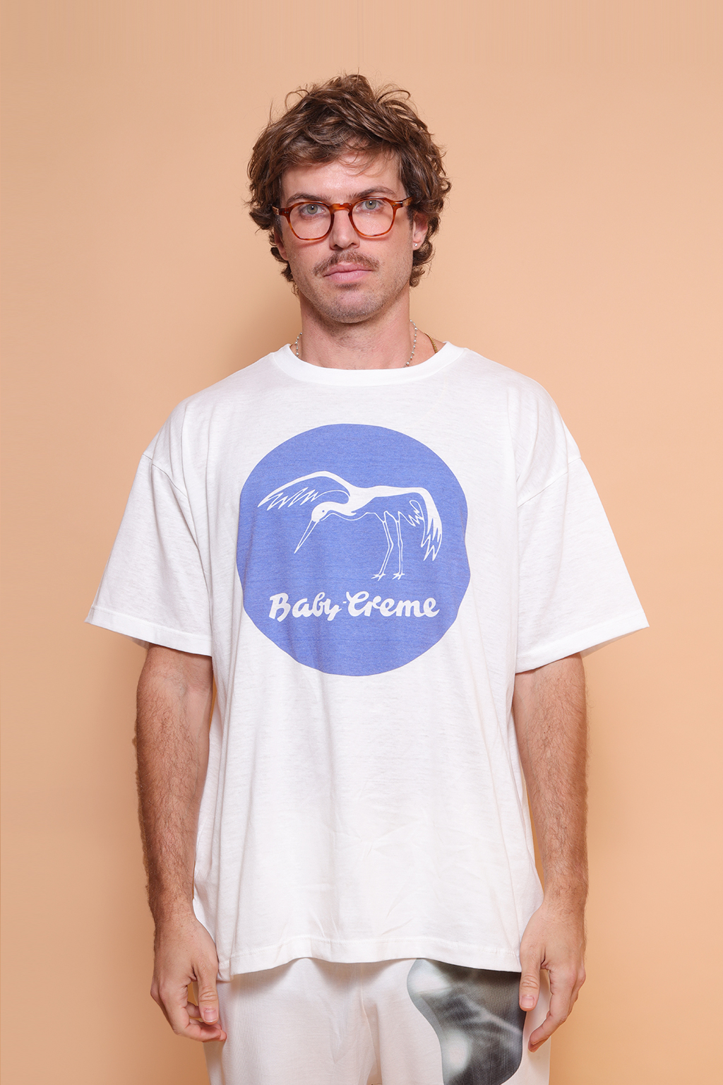 Camiseta oversize estampada Baby Creme