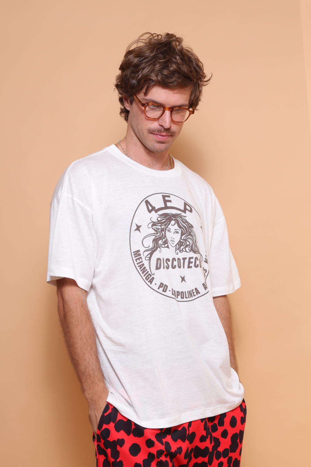 Camiseta oversize estampada Discoteca