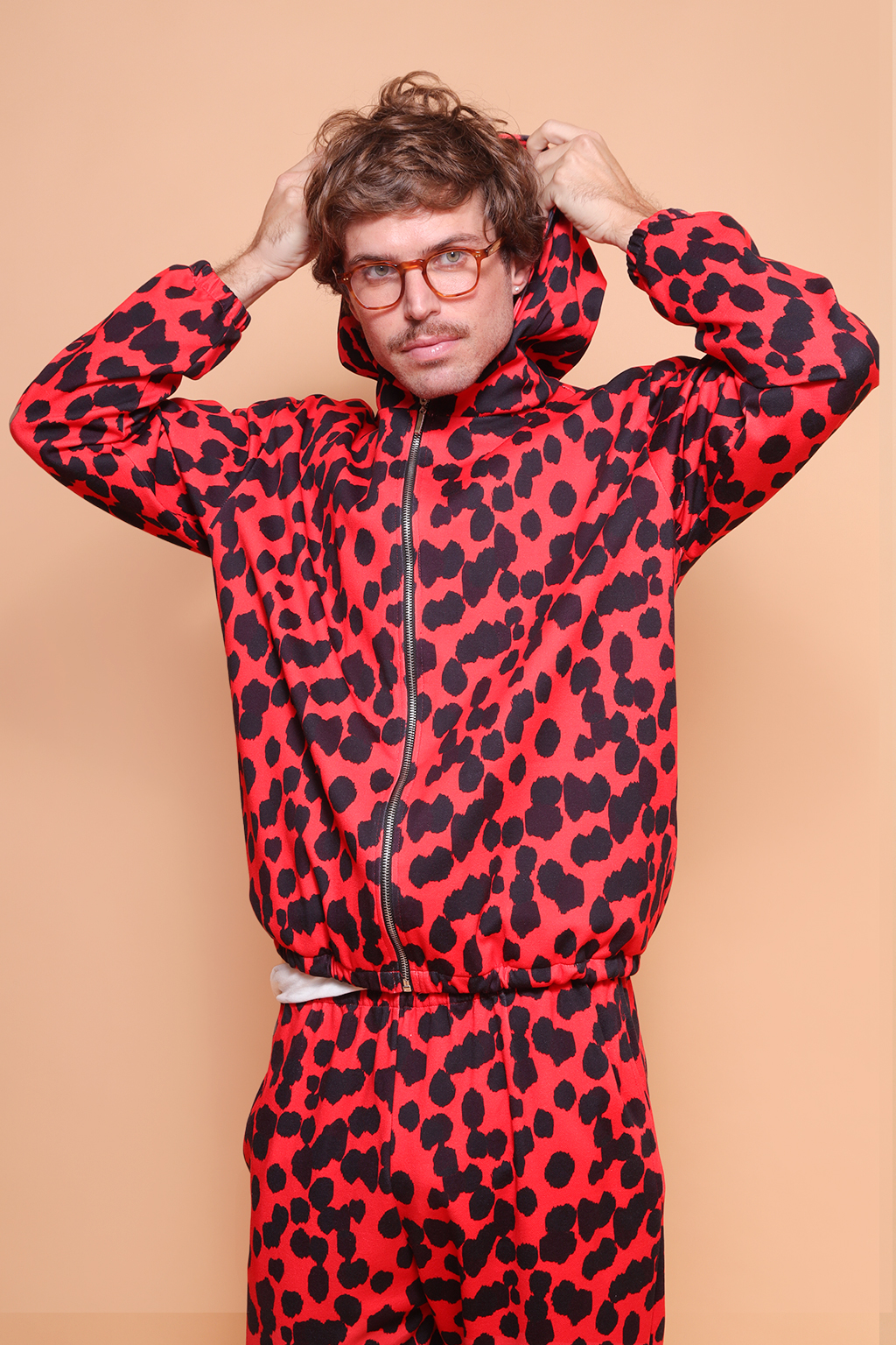 Jaqueta moletom estampada Onça