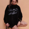 Blusão oversize plush preto Montanhas