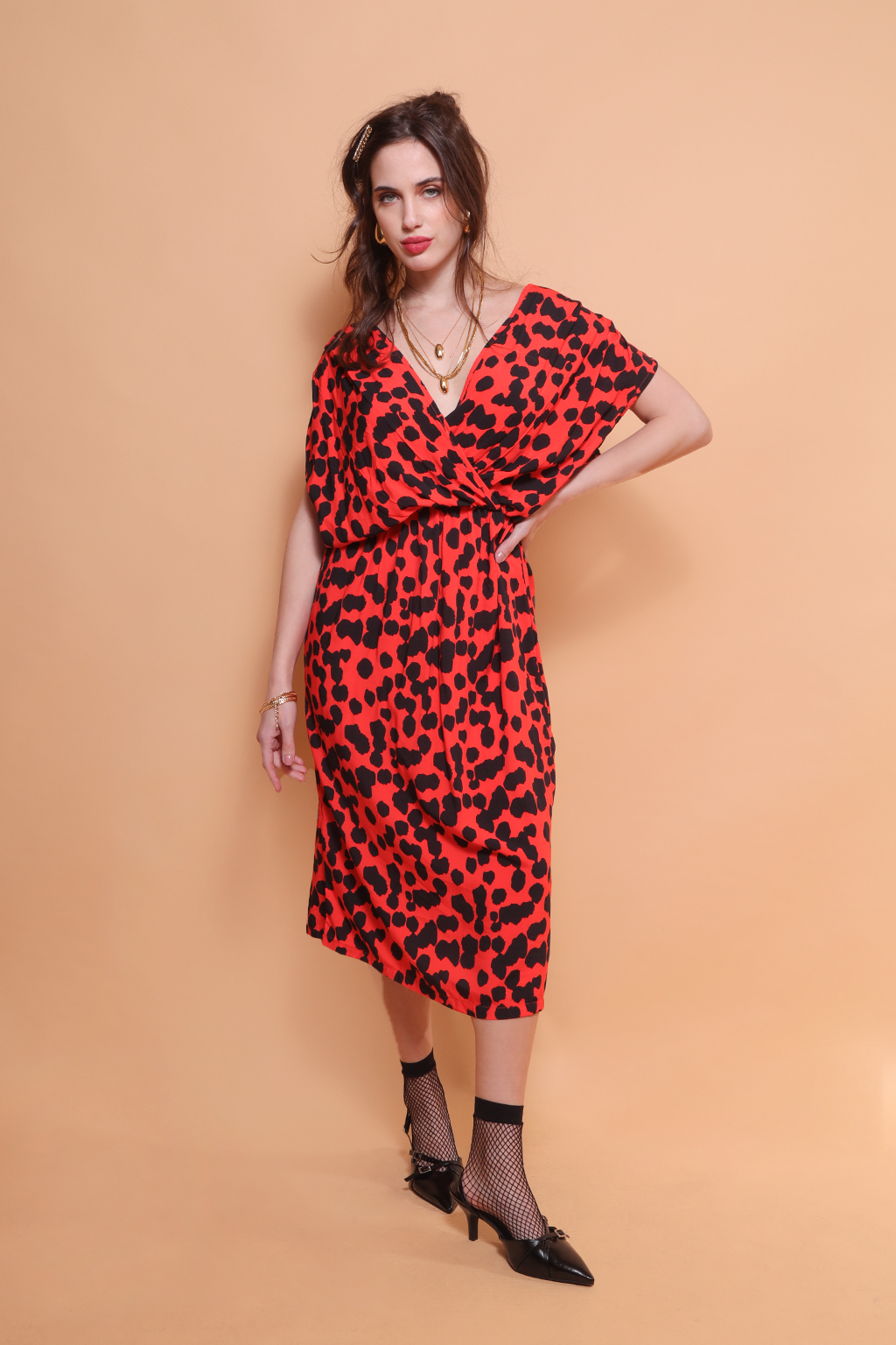 Vestido transpassado 