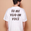 Camiseta oversize estampada Eu me vejo em você