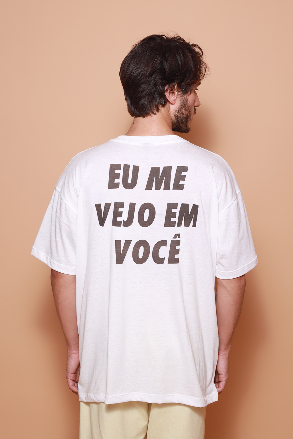 Camiseta oversize estampada Eu me vejo em você