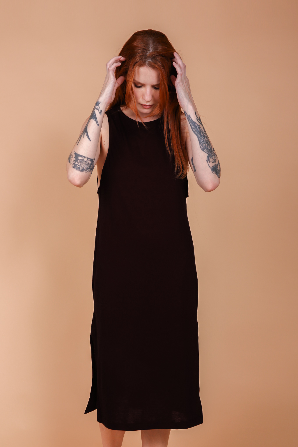 Vestido regatão marrom