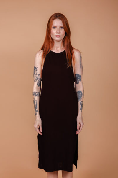 Vestido regatão marrom