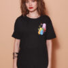 Camiseta preta estampada Barbapapa DTF