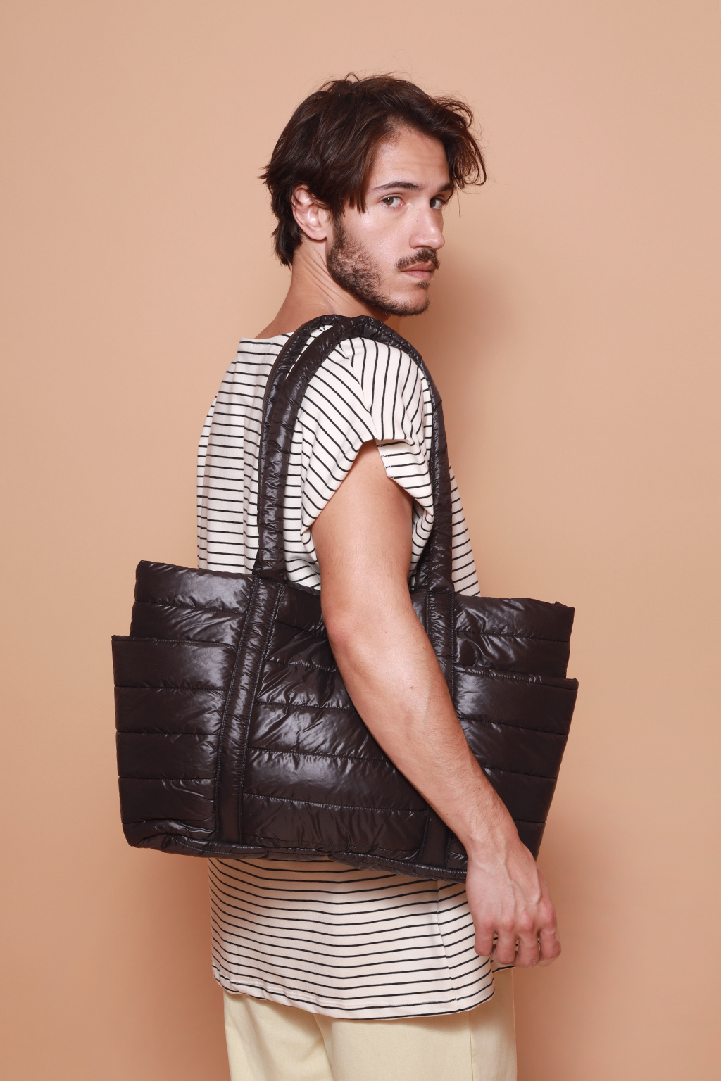 Regata masculina malha listrada