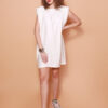 Vestido ombreira off-white