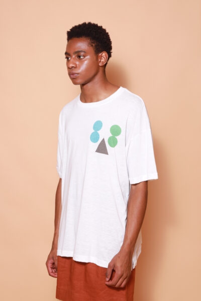 Camiseta oversize estampada Geometria