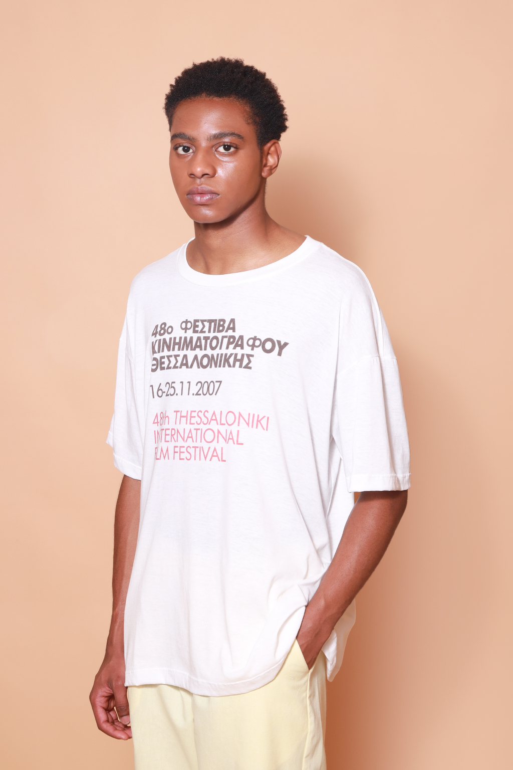 Camiseta oversize estampada Festival de Tessalônica