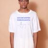 Camiseta oversize estampada Encontro Terraplanista