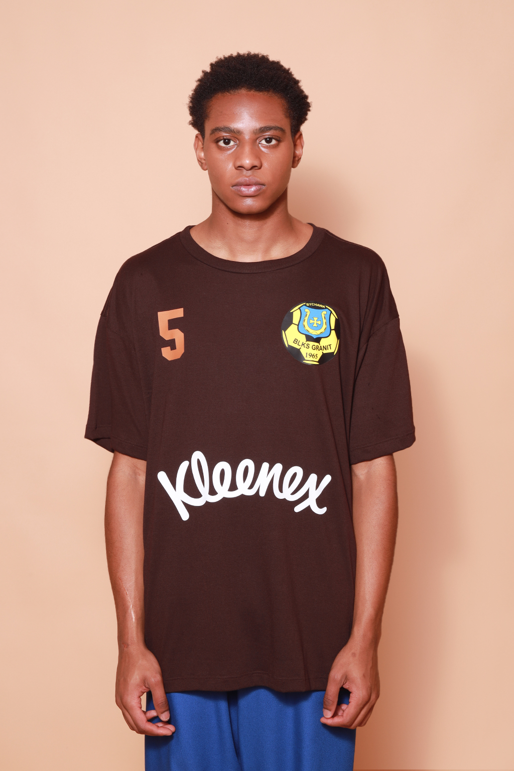 Camiseta oversize marrom estampada BLKS Granit DTF