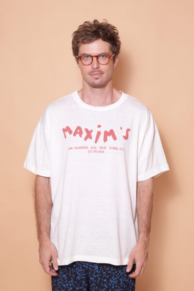 Camiseta oversize estampada Maxim's