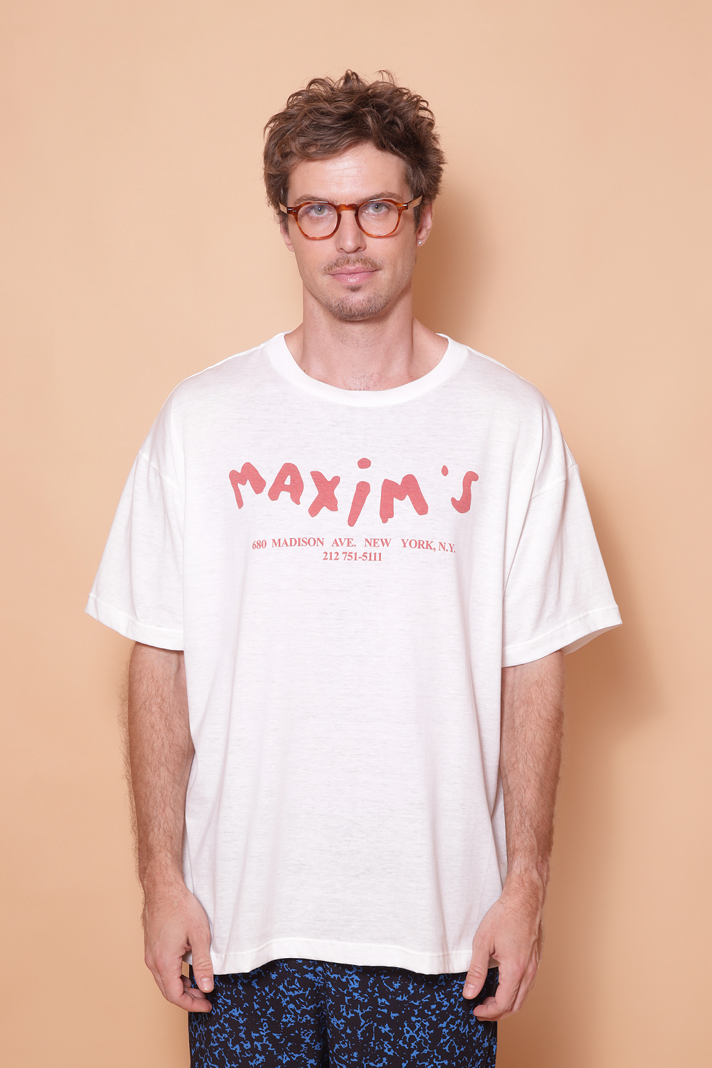 Camiseta oversize estampada Maxim's