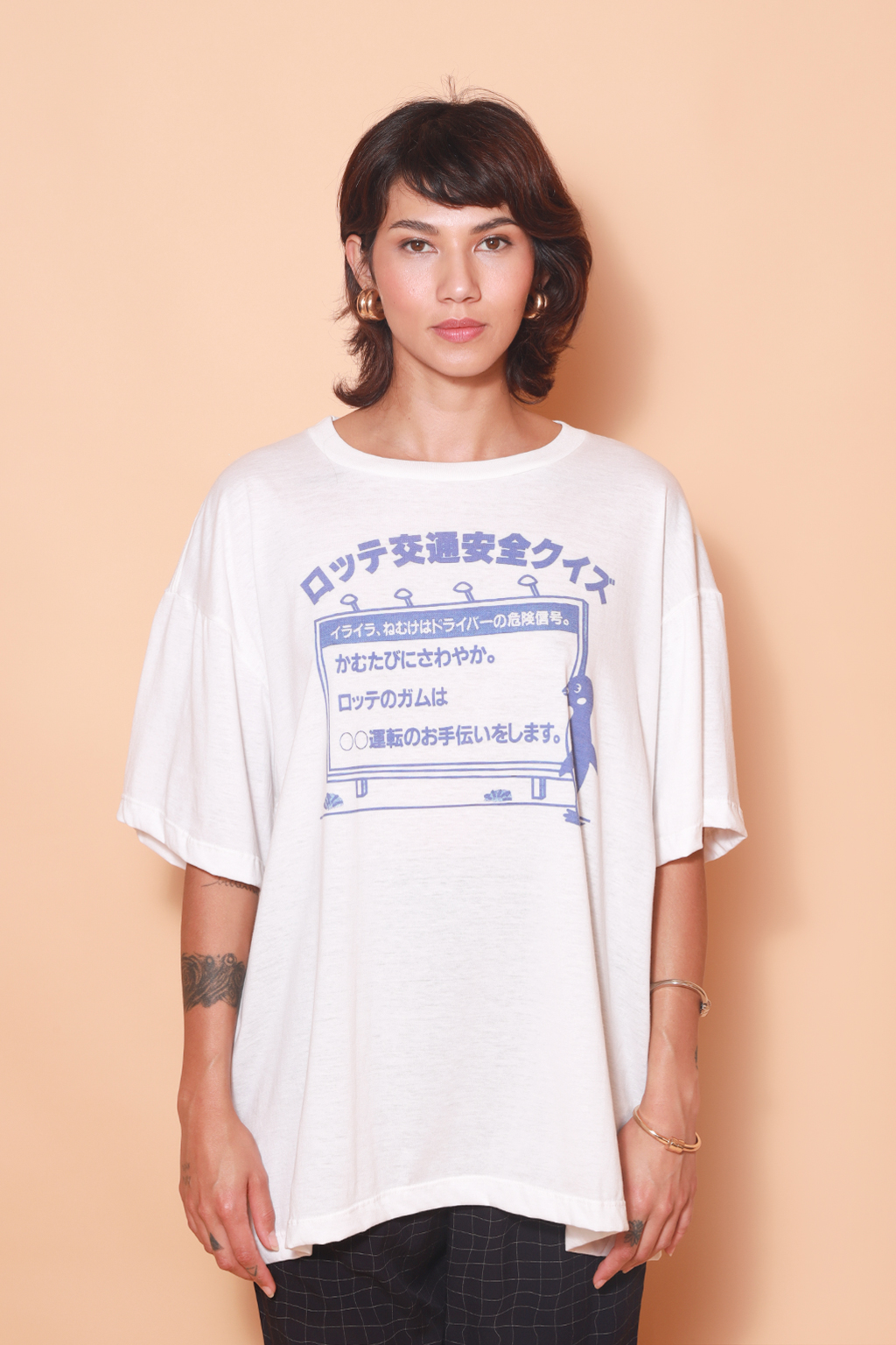 Camiseta oversize estampada Pinguim