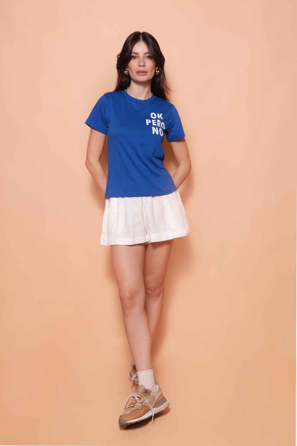 Baby look azul estampada Ok pero No DTF