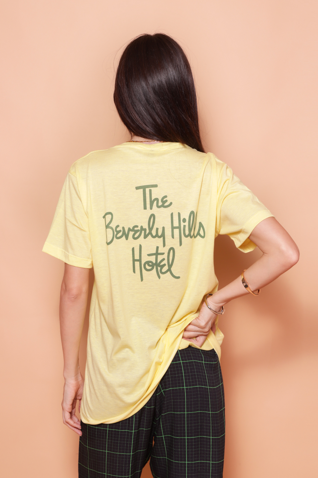 Camiseta amarela estampada Beverly Hills