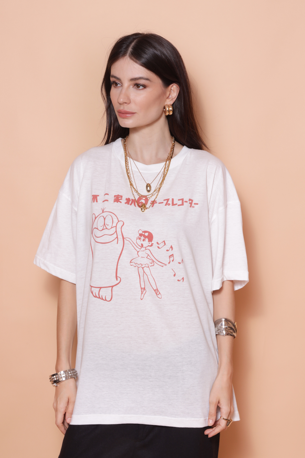 Camiseta oversize estampada Recital de balé