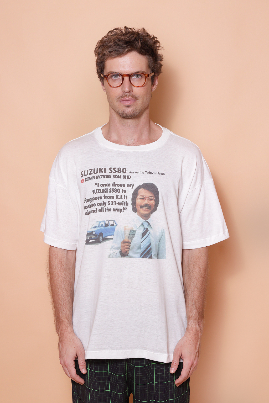 Camiseta oversize estampada Suzuki SS80