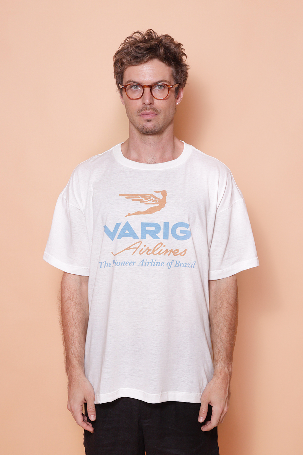 Camiseta oversize estampada Varig Airlines