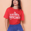 Camiseta vermelha estampada Hotel Ritz DTF