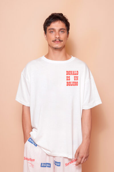 Camiseta oversize estampada Donald Boludo