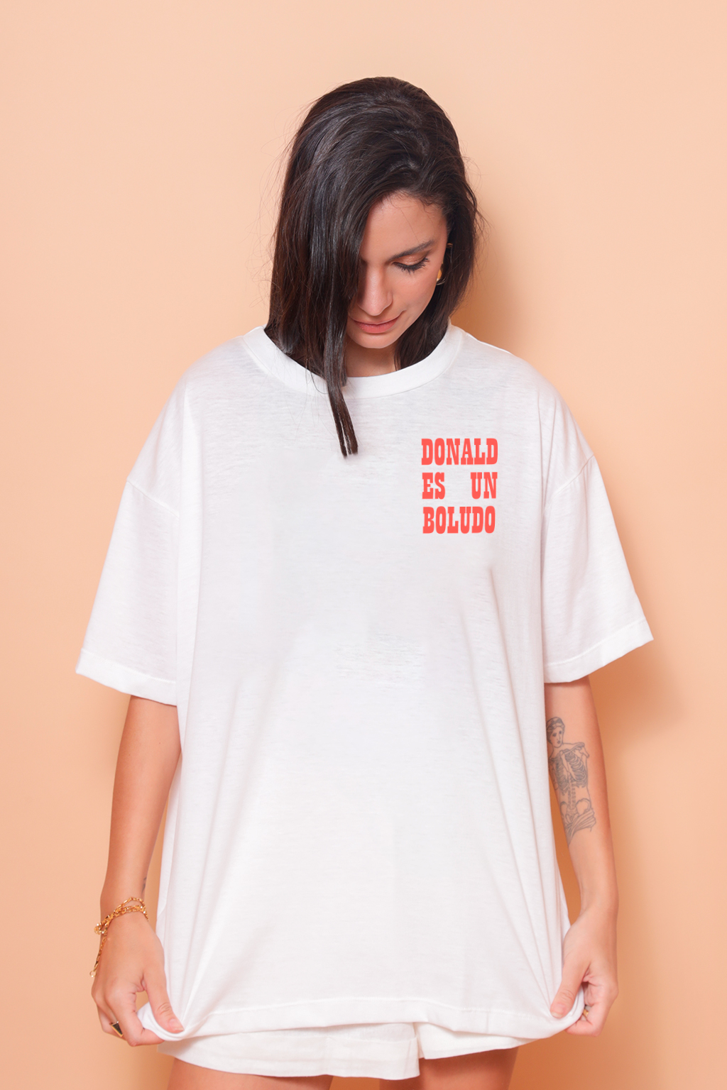 Camiseta oversize estampada Donald Boludo