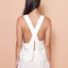 Blusa costas transpassada linho off-white
