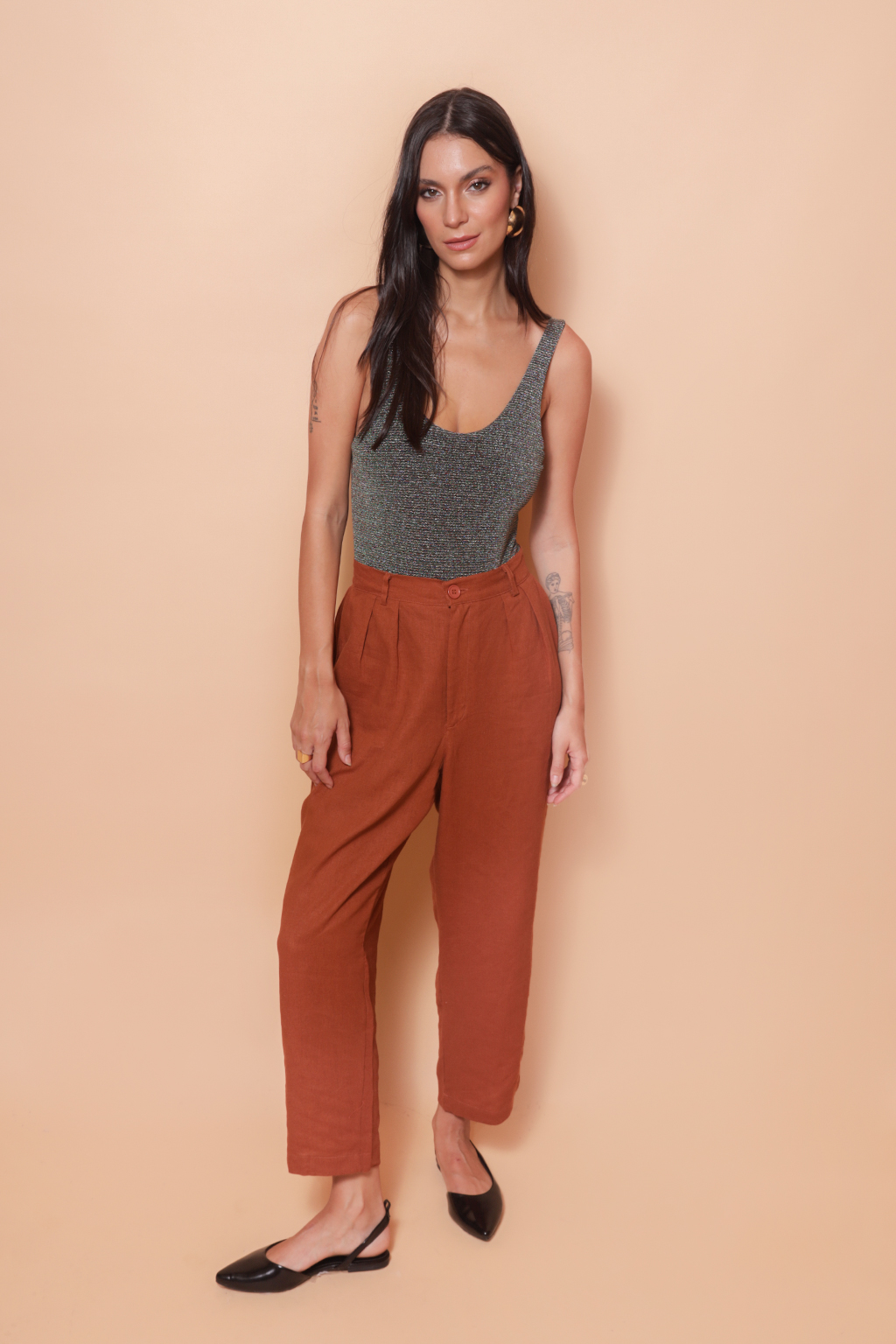 Body básico lurex multicolorido