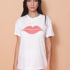 Camiseta estampada Lábios vermelhos