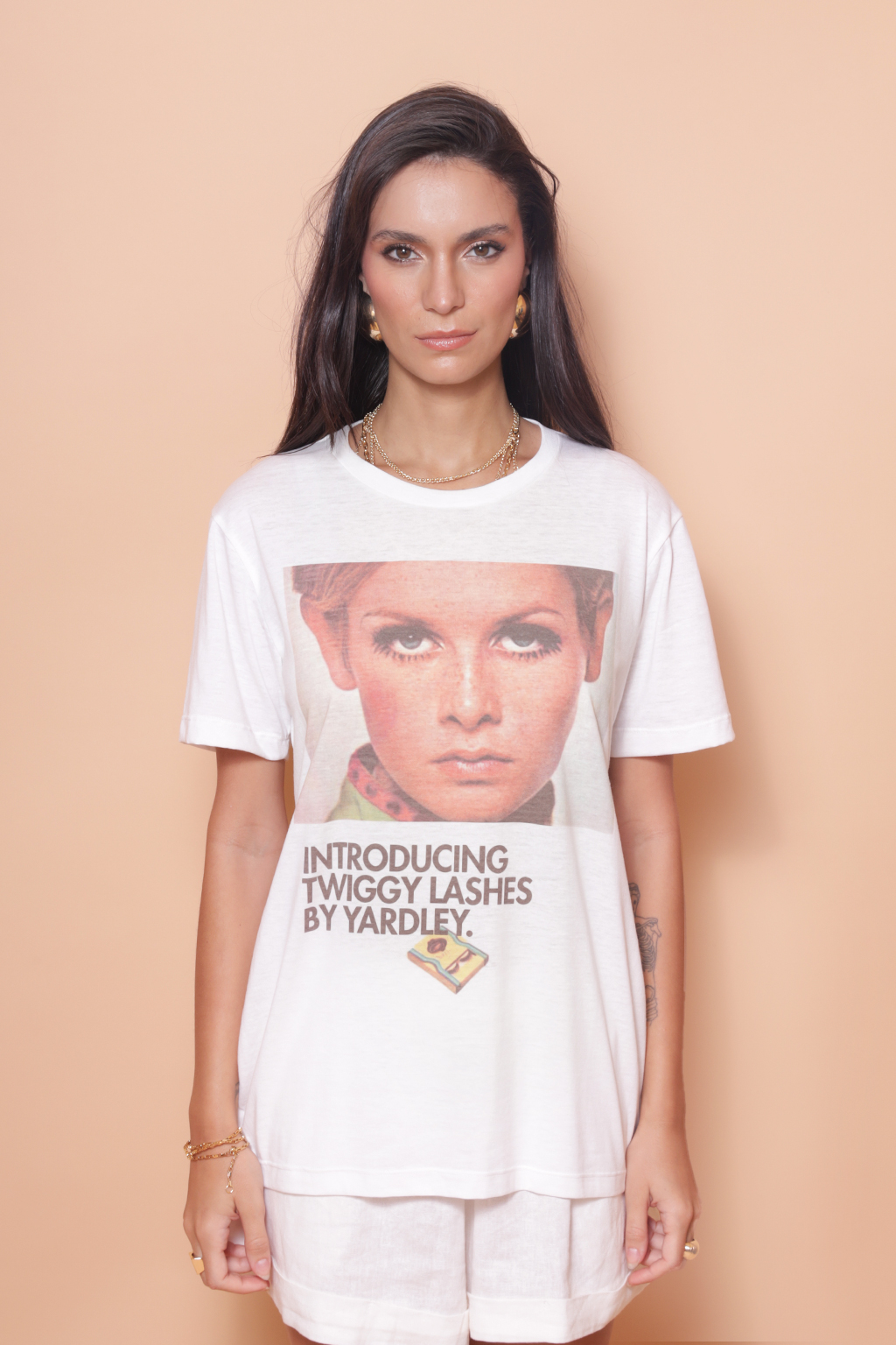 Camiseta estampada Twiggy Lashes
