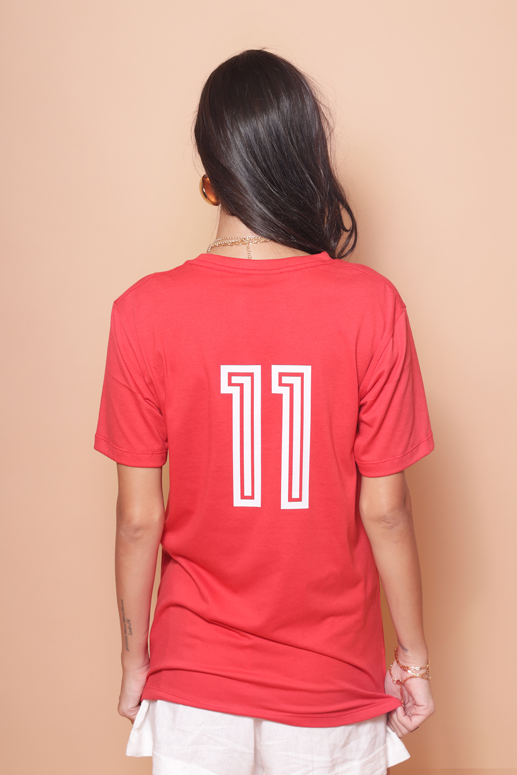 Camiseta vermelha estampada Independiente DTF