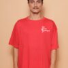 Camiseta oversize vermelha estampada Do your jumps DTF