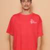 Camiseta oversize vermelha estampada Do your jumps DTF