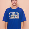 Camiseta oversize azul estampada Athena DTF