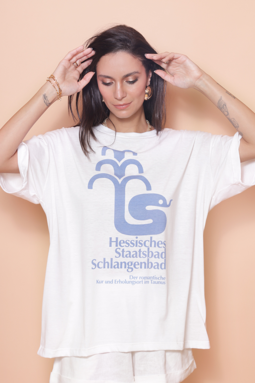 Camiseta oversize estampada Hessisches