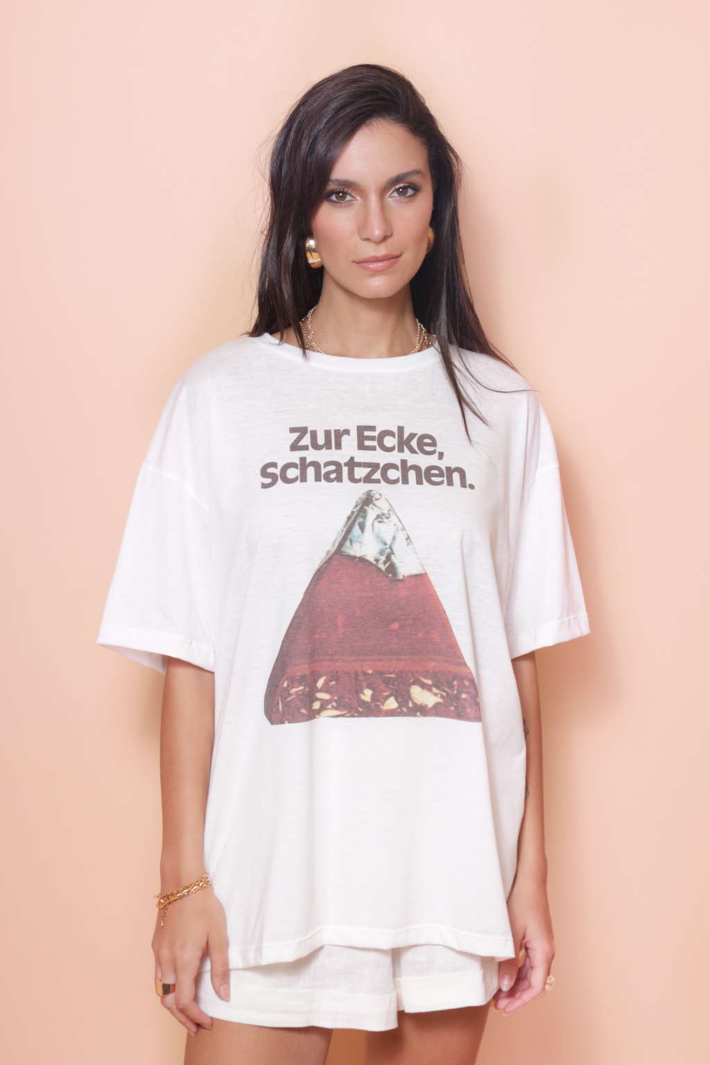 Camiseta oversize estampada Toblerone